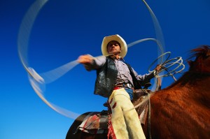 Cowboy Twirling Lasso