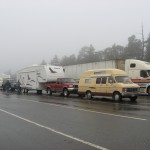 Truck and fifth wheel waiting for BC Ferries