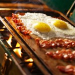 Bacon & Eggs on Old Camp Stove-Photographed on Hasselblad H3D-39mb Camera