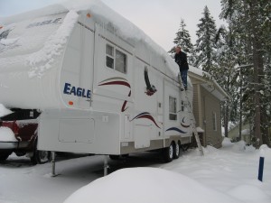 Storing an RV for the winter.